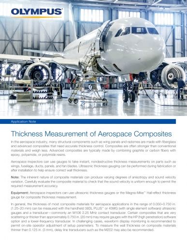 Thickness Measurement of Aerospace Composites 